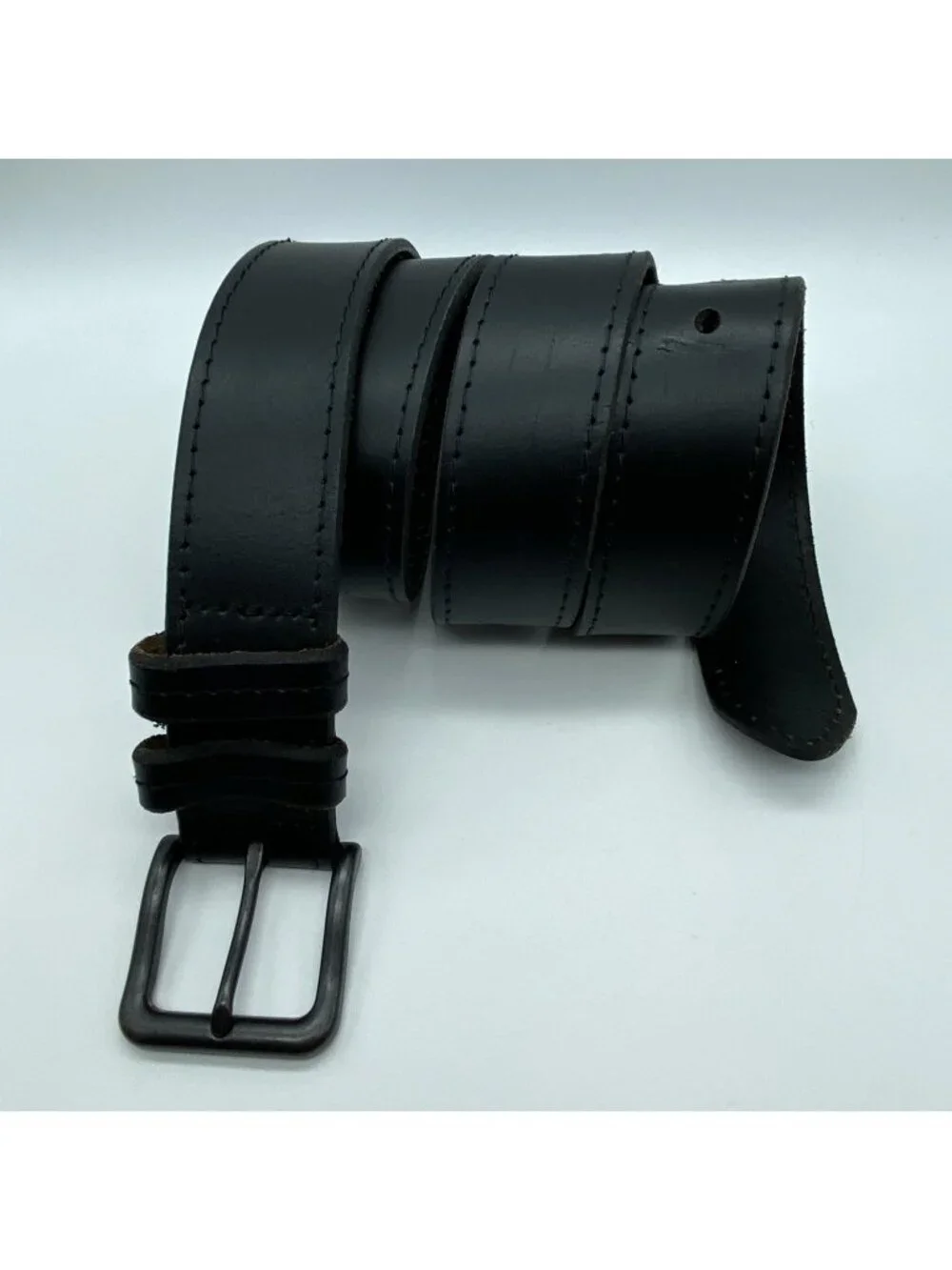 Wrangler Black Genuine Leather Belt Size 42 Wide 1.75